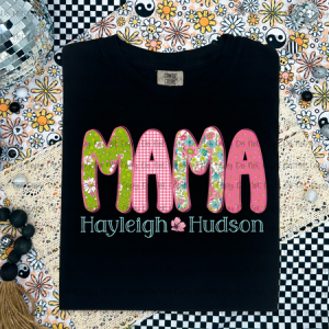 SPRING DOODLE MAMA,AUNT,GRANDMA ETC W/ KIDS NAMES - CUSTOM TRANSFER