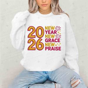 2026 NEW YEAR NEW GRACE NEW PRAISE - FAUX YARN - DTF TRANSFER