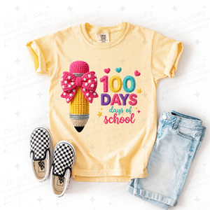 COQUETTE 100 DAYS OF SCHOOL - FAUX YARN - DTF TRANSFER