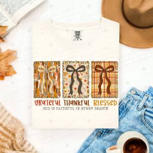 COQUETTE GRATEFUL THANKFUL BLESSED - DTF TRANSFER