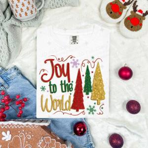 PAINTED JOY TO THE WORLD - DTF TRANSFER