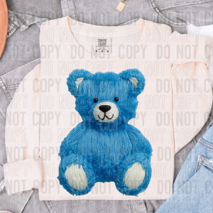 BLUE BEAR FAUX YARN - DTF TRANSFER