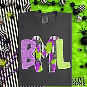 PURPLE & LIME NON-TRADITIONAL MONOGRAM - CUSTOM TRANSFER