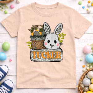BOY EASTER BUNNY WITH BASKET - CUSTOM TRANSFER