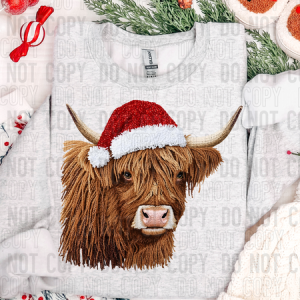 HIGHLAND COW CHRISTMAS FAUX YARN - DTF TRANSFER