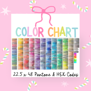 Pantone Color Chart with Hex Codes