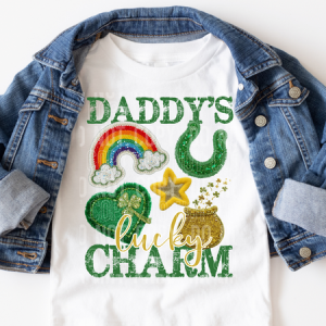 DADDY'S LUCKY CHARM - FAUX YARN - DTF TRANSFER