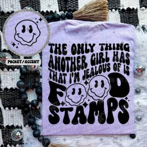 FOOD STAMPS - FRONT+BACK - DTF TRANSFER