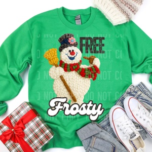 FREE FROSTY - FAUX YARN - DTF TRANSFER