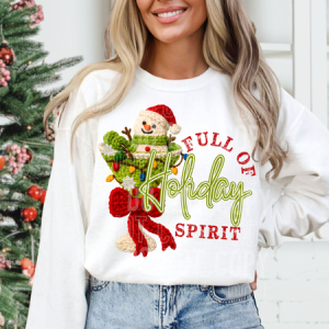 FULL OF HOLIDAY SPIRIT - FAUX YARN - DTF TRANSFER