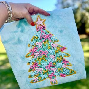 CHRISTMAS TREE FAUX YARN- DTF TRANSFER