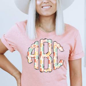 RETRO EASTER MONOGRAM - CUSTOM TRANSFER