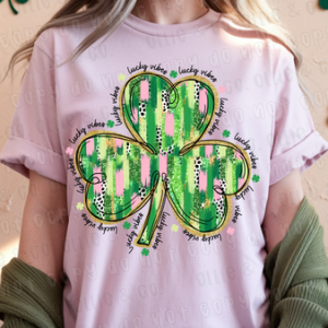 LUCKY VIBES SHAMROCK BRUSHSTROKE - DTF TRANSFER