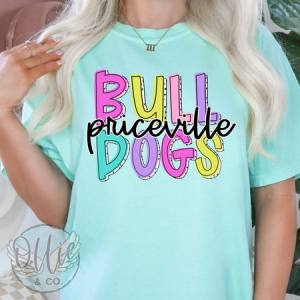 BRIGHT DALMATIAN DOTS MASCOT W/ NAMES - CUSTOM TRANSFER