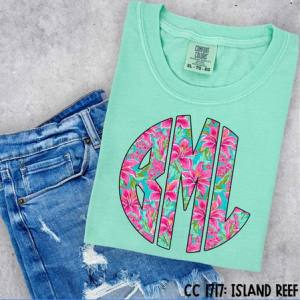 PREPPY LILY MONOGRAM - CUSTOM TRANSFER
