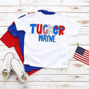 STARRY 4TH OF JULY NAMES - CUSTOM TRANSFER