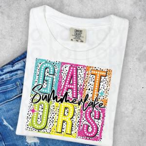 NEON DALMATIAN BLOCK MASCOT - CUSTOM TRANSFER