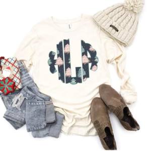 BOHO TREES MONOGRAM - CUSTOM TRANSFER