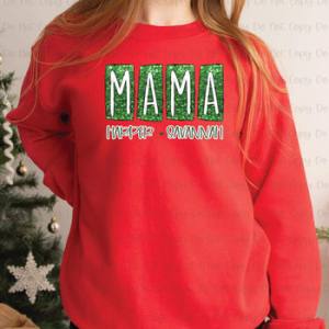 MAMA GREEN BLOCK W/ NAMES - CUSTOM TRANSFER