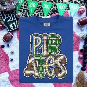 FOOTBALL ALPHA MASCOT WITH DALMATIAN OUTLINE - CUSTOM TRANSFER