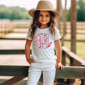 VALENTINE'S LEOPARD MONOGRAM - CUSTOM TRANSFER