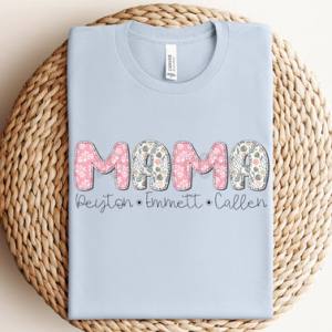 SPRING STITCH TITLE W/ KIDS NAMES - CUSTOM TRANSFER