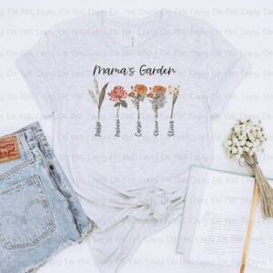 BIRTH FLOWERS W/ NAMES - CUSTOM TRANSFER