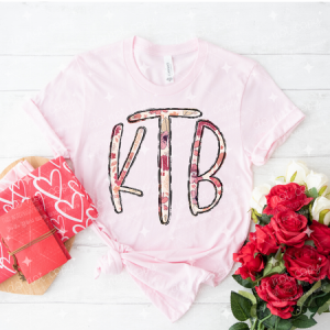 PINK FLORAL MONOGRAM - CUSTOM TRANSFER