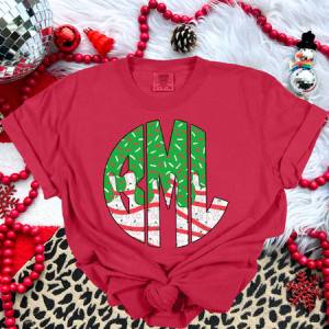 ICE CREAM DRIP CHRISTMAS MONOGRAM - CUSTOM TRANSFER