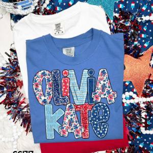 PREPPY INDEPENDENCE DAY NAMES - CUSTOM TRANSFER