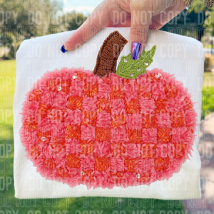 PINK ORANGE PUMPKIN FAUX YARN - DTF TRANSFER