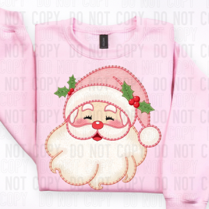 SANTA - FAUX EMBROIDERY - DTF TRANSFER