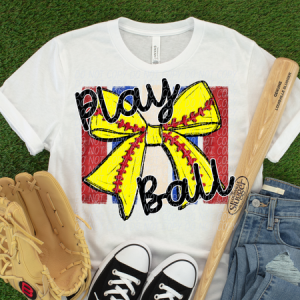 SOFTBALL PLAY BALL COQUETTE - DTF TRANSFER