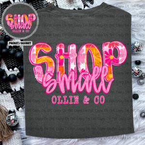 SHOP SMALL PATCHWORK BRIGHT FLORAL - FRONT+BACK - CUSTOM TRANSFER