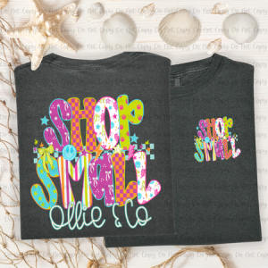 SHOP SMALL GROOVY - FRONT+BACK - CUSTOM TRANSFER