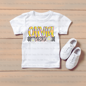 SPRING BRUSHSTROKES NAME - CUSTOM TRANSFER