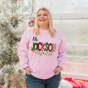 TEACHER CHRISTMAS LIGHTS W/ NAMES - CUSTOM TRANSFER