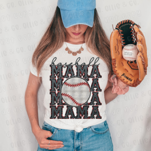 BASEBALL MAMA - FAUX SEQUIN - DTF TRANSFER