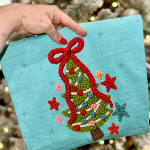 CHRISTMAS TREE - FAUX YARN - DTF TRANSFER