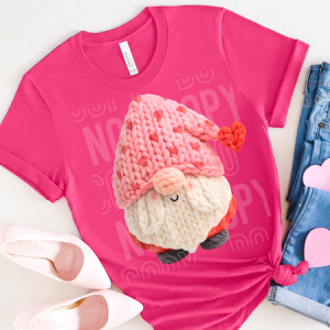 VALENTINES DAY GNOME - FAUX YARN - DTF TRANSFER