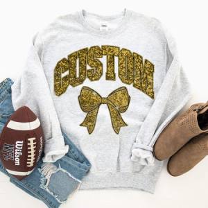 COLLEGIATE GLITTER - FAUX GLITTER - CUSTOM TRANSFER