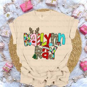 CHRISTMAS KID/SCHOOL/BUSINESS NAME - BOY & GIRL OPTION - CUSTOM TRANSFER