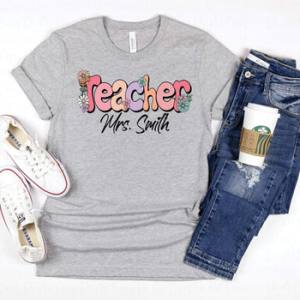 GROOVY TEACHER W/ NAME - CUSTOM TRANSFER