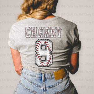 BASEBALL JERSEY W/ NAME & NUMBER - CUSTOM TRANSFER