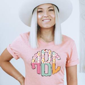 SUMMER LEOPARD - MONOGRAM - CUSTOM TRANSFER