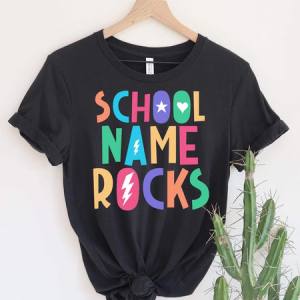 SCHOOL NAME ROCKS - CUSTOM TRANSFER