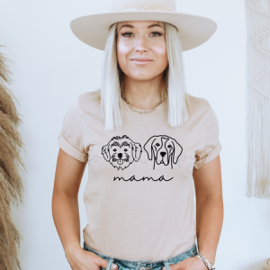 DOG TITLE W/ PORTRAIT OUTLINE - CUSTOM TRANSFER