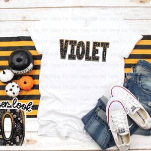 GHOSTLY FLORAL NAMES - FAUX EMBROIDERY - CUSTOM TRANSFER