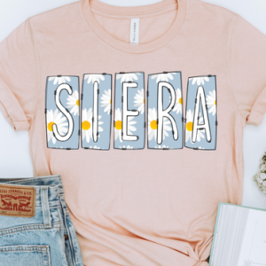 BLUE DAISY BLOCK NAMES - CUSTOM TRANSFER