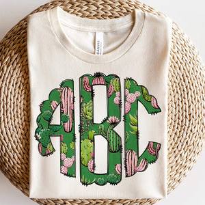CACTUS MONOGRAM - CUSTOM TRANSFER